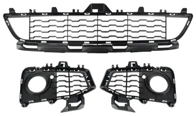 Image de Grille de phares antibrouillard, matériau durable, installation facile, jeu de 3 pièces