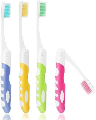 Produktbild von Ultra weiches Reisezahnbürstel-Set für Erwachsene, faltenfähige Zahnbürsten für Reisen und Camping
