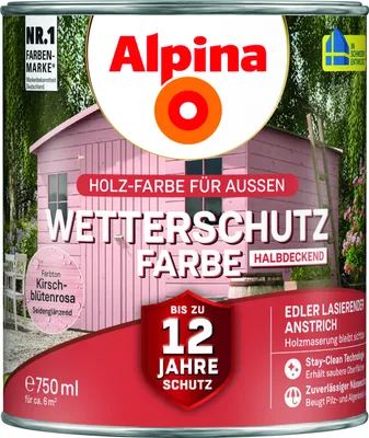 Produktbild von Alpina Wetterschutzfarbe halbdeckend 0,75 L kirschblütenrosa