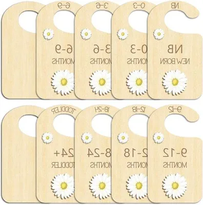 Produktbild von Holz Organizer für Kinderzimmer mit 10 Blumen