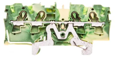 Obrázok produktu pre 50 ks Ochranná svorka na 4 vodiče, TS 35 - Uzemňovacia svorka 1-p 6,2 mm 2004-1407