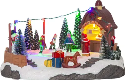 Produktbild von LED Weihnachtsszenerie Iceville Spieluhr mit Rotation + Licht, 27x15cm