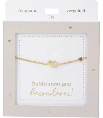Produktbild von Depesche Armband Gold mit Herzen - Freundschaftsschmuck Geschenk