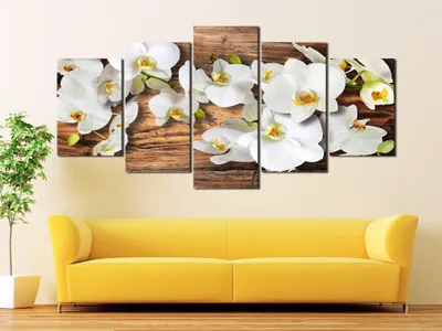Produktbild von Akustikbild Blumen 200x100 cm Bilder Akustikschaum Hochleistungsschallabsorber Schallschutz Leinwand 5 tlg Wandbild Raumakustik Schalldämmung 030110-33