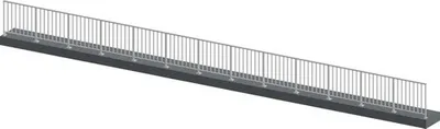 Produktbild von Pertura Geländerset Triton Aluminium taupe Bodenmontage 13 m
