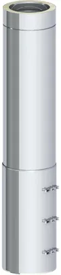 Produktbild von Jeremias DW-ECO 2.0 Doppelwand Edelstahl Abgassystem 150mm 1000mm Längenelement mit Klemmband  für Öl Gas Festbrennstoffe