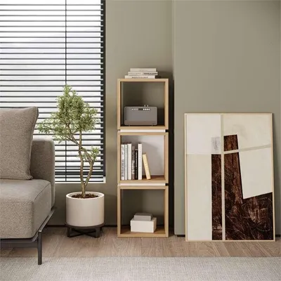 Obrázek produktu pro Knihovna Houseland Lofty 3 dub safírový/bílá