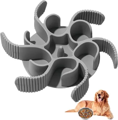 Produktbild von Zuschneidbare Einsätze 11–17,5 cm Silikon-Fressnapf mit Saugnapf, für mittelgroße Hunde
