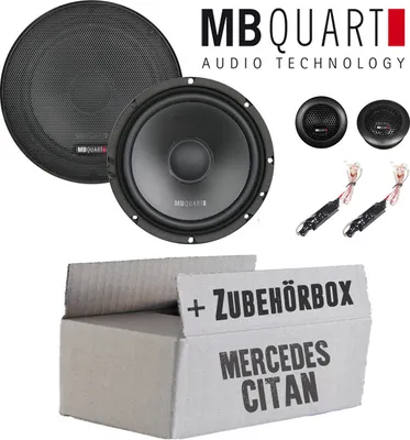 Produktbild von Lautsprecher Boxen MB Quart QS165 - 16,5cm Kompo Auto Einbauzuebehör - Einbauset passend für Mercedes Citan - justSOUND