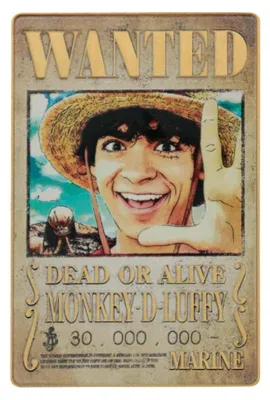 Produktbild von One Piece Metallbarren Luffy Wanted Poster Limited Edition