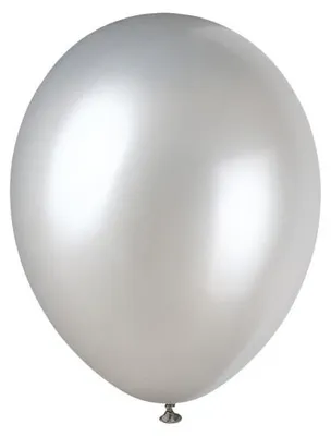 Produktbild von Unique Metallic Luftballons silber 8 Stück, ca. 30,4 cm Durchmesser