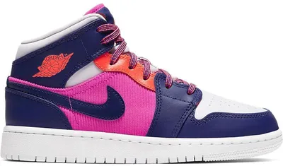 Image de Jordan 1 Mid Fire Pink Barely Grape (taille enfant) - Pointure EU 38