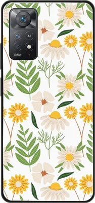 Produktbild von König Design Hülle kompatibel mit Xiaomi Redmi Note 11E Pro Kunststoff Soft Handyhülle - Handy Case Blumenmuster 2