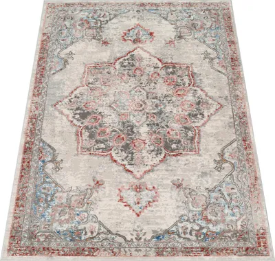 Produktbild von Tapiso Teppich RETRO Modern Used Effekt Braun Grau Wohnzimmer 160 x 220 cm