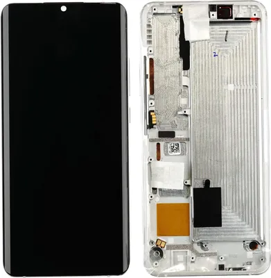 Produktbild von Display mit Rahmen für Xiaomi Mi Note 10 lite Glas Touchscreen Bildschirm Anzeige, silber