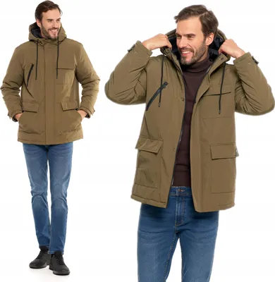 Immagine prodotto di Giacca invernale da uomo con tasche e cappuccio Calda, alla moda, confortevole MORAJ L
