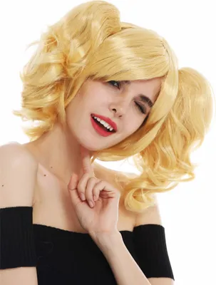 Produktbild von WIG ME UP Perücke Cosplay abnehmbare Zöpfe schulterlang Blond SH70102-ZA88C
