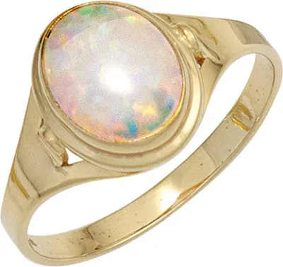 Produktbild von JOBO Damen Ring 333 Gold Gelbgold 1 Opal Goldring Größe 50