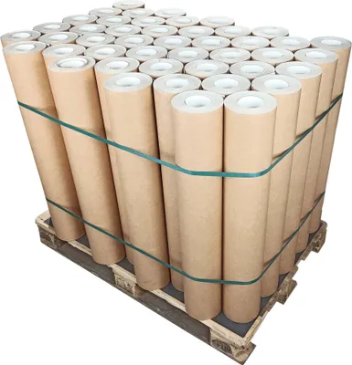 Produktbild von 1 Palette 45x Abdeckpappe braun/weiß schwere Qualität 300 g/m² 25 qm beschichtet
