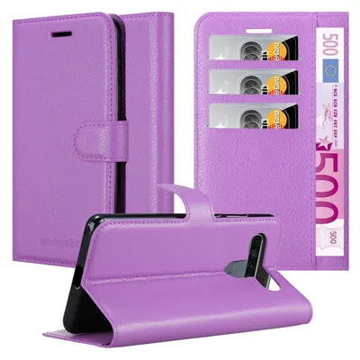Produktbild von Cadorabo Hülle für LG K61 Schutz Hülle in Lila Handyhülle Etui Case Cover Magnetverschluss