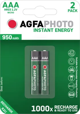 Produktbild von AgfaPhoto Direct Energy - Batterie 2 x AAA NiMH 950 mAh