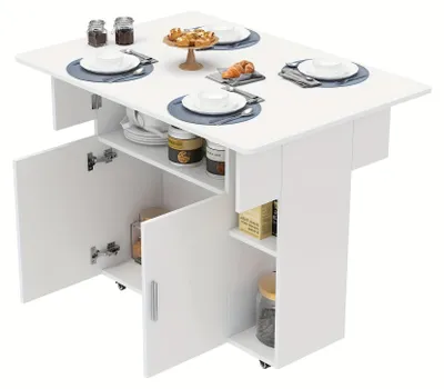 Imagen del producto de Mesa plegable - Mesa abatible - Mesa extensible - Mesa de comedor - Mesa plegable - Diseño que ahorra espacio