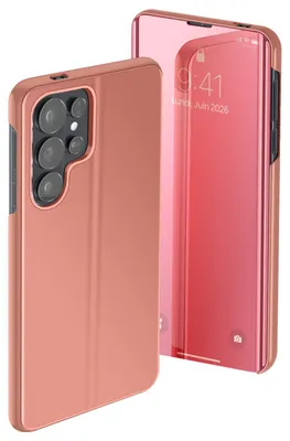 Produktbild von Avizar, Clear View Etui mit Standfunktion für Galaxy S26 Ultra, Champagnerrosa