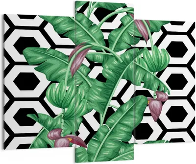Produktbild von Bild auf Leinwand - Leinwandbild - Blatt Pflanze Blume - 130x100cm - Wand Bild - Wanddeko - Leinwanddruck - Bilder - Kunstdruck - Wanddekoration - Leinwand bilder - Wandkunst - CB130x100-3798