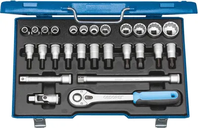 Image de Jeu de douilles 1/2" 27 pièces D19 IMU-10 Gedore | 4010886614006