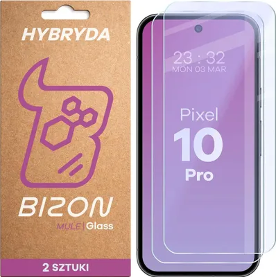 Produktbild von 2x Flexibles Hybridglas für Google Pixel 10 Pro, Bizon Glass Mule Duo