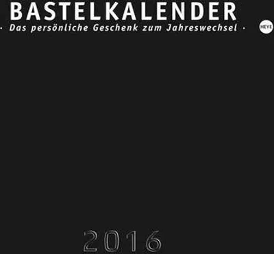 Produktbild von Bastelkalender 2016 schwarz, mittel