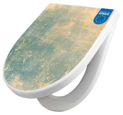 Produktbild von WC Sitz mit Absenkautomatik D Form Motiv Patina Grün [TDW3 11484]