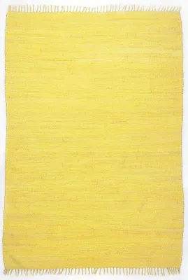 Produktbild von Gelber Handgeknüpfter Baumwollteppich 40x60cm