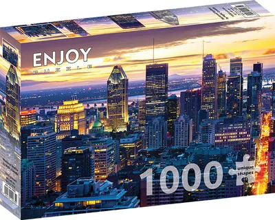Obrázok produktu pre Puzzle 1000 dielov Enjoy – Nočný panoráma Montrealu, Kanada