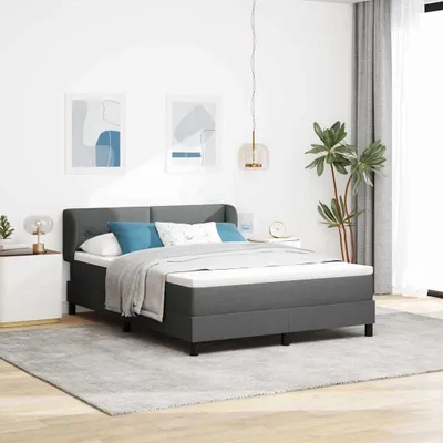Produktbild von Maison Exclusive - Boxspringbett mit Kopfteil Dunkelgrau 160 x 200 cm Stoff
