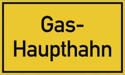Produktbild von Dreifke® Gas-Haupthahn, Folie, 250x150 mm