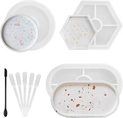Produktbild von Silikon-Untersetzer oval rund 3-teilig