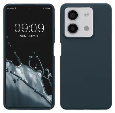 Produktbild von kwmobile Handyhülle für Xiaomi Redmi Note 13 5G Hülle - Case Silikon - Kabelloses Laden - Schutzhülle Cover in Dunkler Schiefer