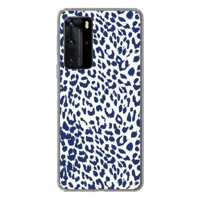 Produktbild von MuchoWow® Handyhülle Schutzhülle Hülle für Huawei P40 Pro Panther Druck - Blau - Abstrakt Silikon Softcase Handy Hülle - Schutz