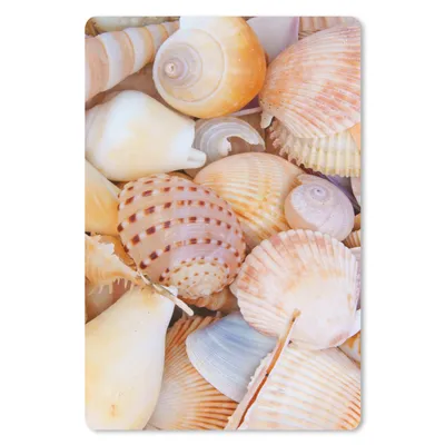 Produktbild von MuchoWow® Mauspad Mousepad Muscheln - Strand - Sommer - Orange 18x27 cm - Mousepads - Maus Mat - Pad - Mausunterlage