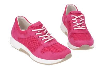 Image de Gabor ROLLINGSOFT Chaussures pour femmes - Chaussures basses confortables à lacets rose Loisirs NEUF