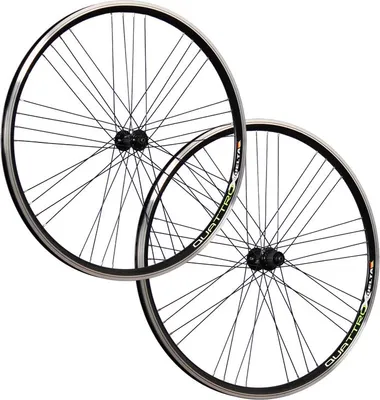 Produktbild von 28 Zoll Laufradsatz Quattro X Hohlkammerfelge Shimano Deore T610 V-Brake schwarz