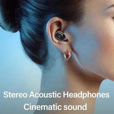 Produktbild von Einseitiges kabelloses BT-Headset, In-Ear-Ohrhörer mit Touch-Steuerung, BT 5.0, 3 Stunden Spielzeit, IPX4, Dual-Ohr-Verbindung, 8 mm dynamischer Treiber, schwarz