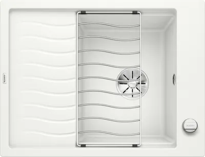 Image de BLANCO ELON 45 S, SILGRANIT® PuraDur®, blanc, réversible, avecde vidage, avec accessoires