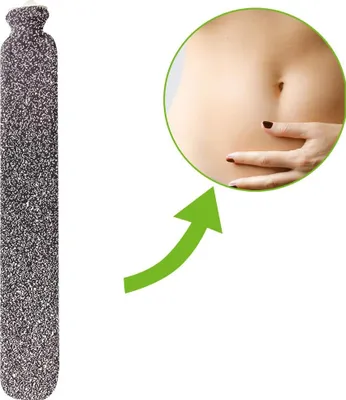 Produktbild von Sänger Wärmflasche LONGI "Pixel Grau", mit Strickbezug