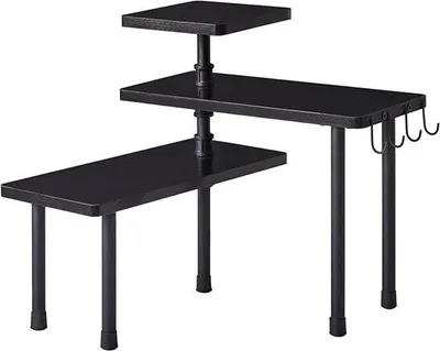 Produktbild von Famanu Eckregal Kräuterregal - platzsparend - 3-lagig - schwarz