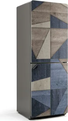 Zdjęcie produktu dla Geometria w nowoczesnym stylu - Magnetyczna osłona na lodówkę - Magnetyczna folia dekoracyjna do kuchni - dekoracja z magnesem na lodówkę - samoprzylepna tablica magnetyczna - folia magnetyczna na drzwi lodówki - 70x190 cm