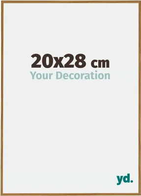 A product image showing a frame with text overlay and a logo.