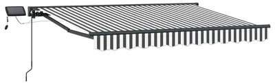 Produktbild von Manueller Markisenrahmen mit LEDs Anthrazit und Weiß 3,5 x 2 m