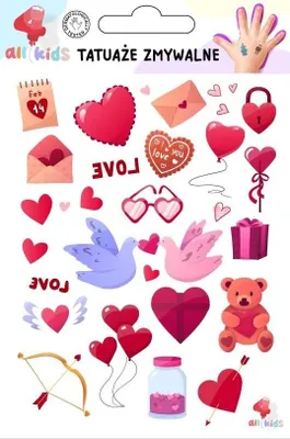 Produktbild von Abwaschbare Tattoos für Kinder Liebe